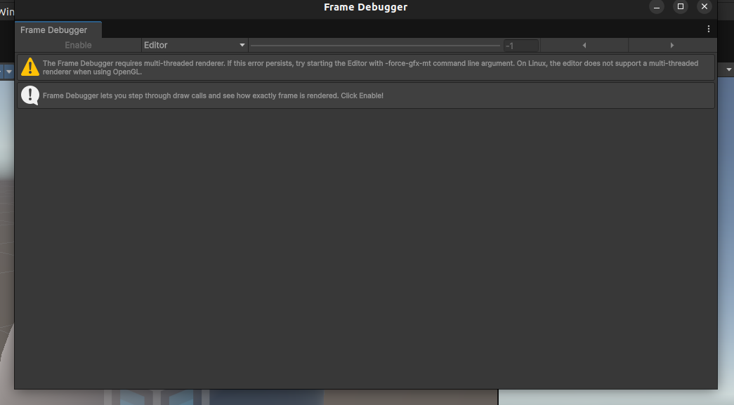 frame debugger